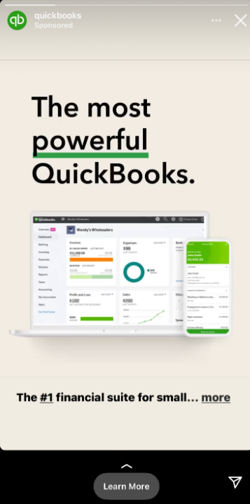 Quickbooks post on Instagram